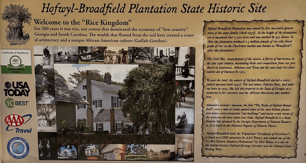 Hofwyl-Broadfield Plantation Marker